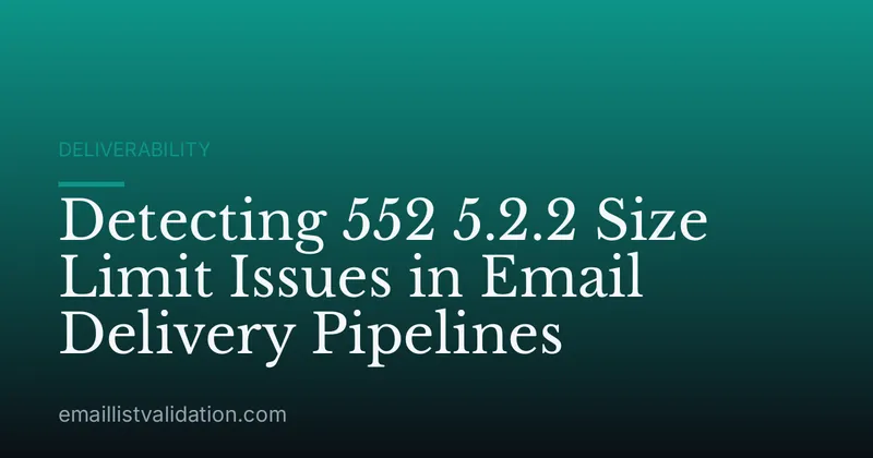 Detecting 552 5.2.2 Size Limit Issues in Email Delivery Pipelines