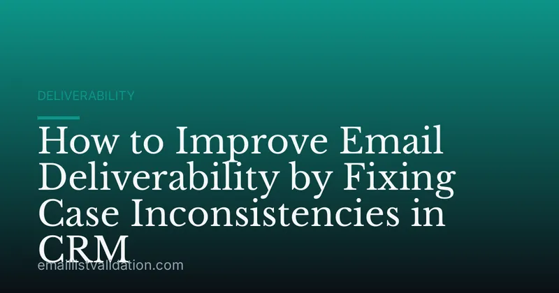 How to Improve Email Deliverability by Fixing Case Inconsistencies in CRM