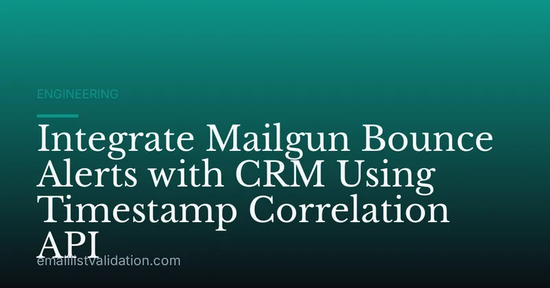 Integrate Mailgun Bounce Alerts with CRM Using Timestamp Correlation API