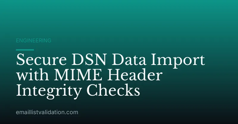 Secure DSN Data Import with MIME Header Integrity Checks