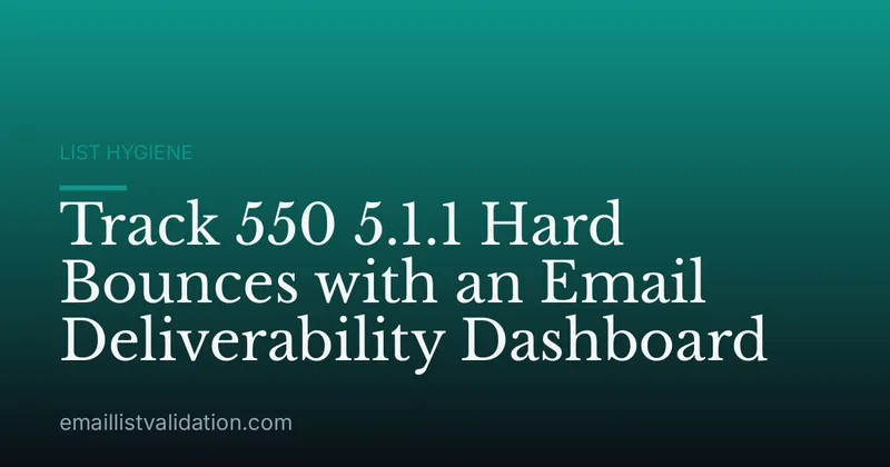 Track 550 5.1.1 Hard Bounces with an Email Deliverability Dashboard
