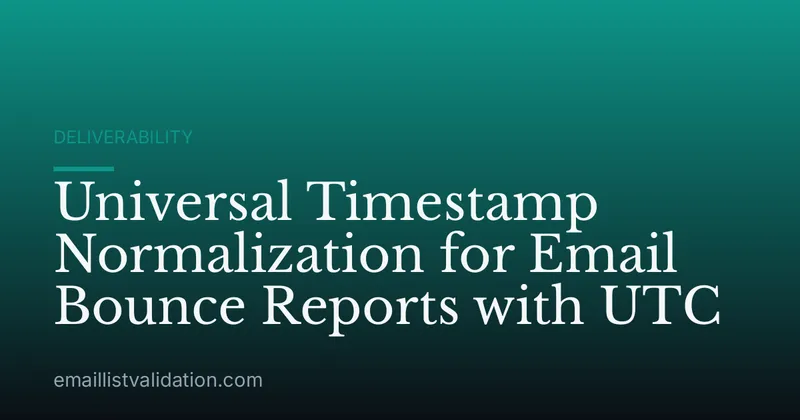 Universal Timestamp Normalization for Email Bounce Reports with UTC
