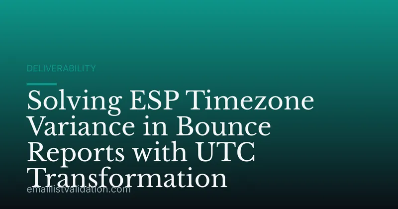 Solving ESP Timezone Variance in Bounce Reports with UTC Transformation