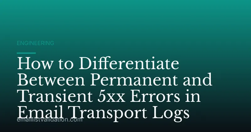 How to Differentiate Between Permanent and Transient 5xx Errors in Email Transport Logs