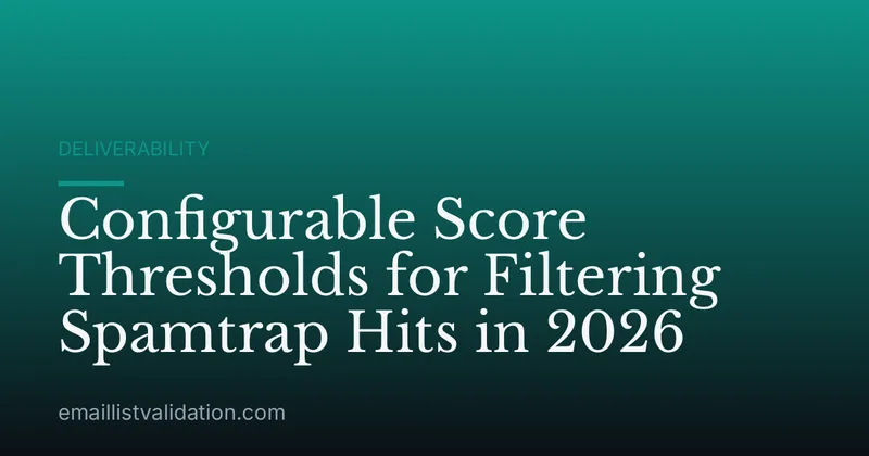Configurable Score Thresholds for Filtering Spamtrap Hits in 2026