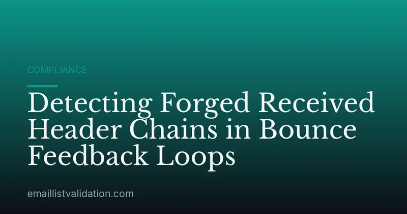 Detecting Forged Received Header Chains in Bounce Feedback Loops