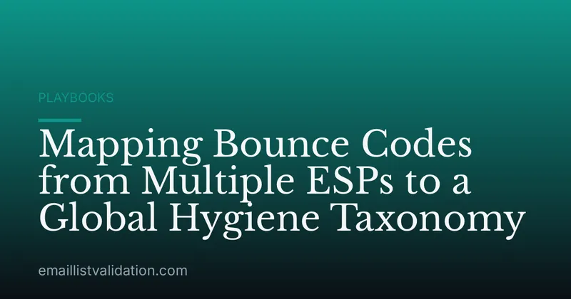 Mapping Bounce Codes from Multiple ESPs to a Global Hygiene Taxonomy