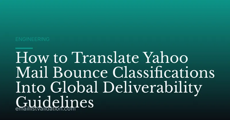 How to Translate Yahoo Mail Bounce Classifications Into Global Deliverability Guidelines