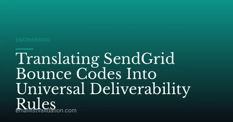 Translating SendGrid Bounce Codes Into Universal Deliverability Rules