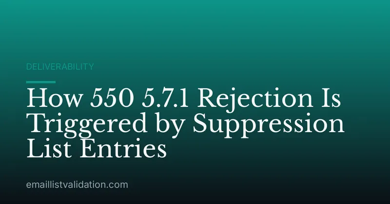 How 550 5.7.1 Rejection Is Triggered by Suppression List Entries