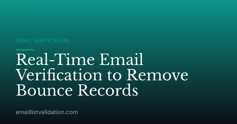 Real-Time Email Verification to Remove Bounce Records