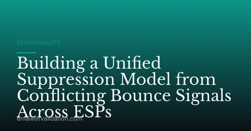 Building a Unified Suppression Model from Conflicting Bounce Signals Across ESPs