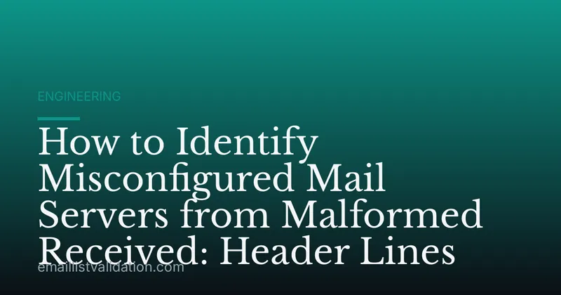 How to Identify Misconfigured Mail Servers from Malformed Received: Header Lines