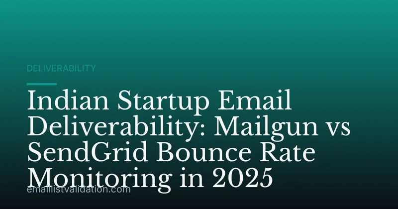 Indian Startup Email Deliverability: Mailgun vs SendGrid Bounce Rate Monitoring in 2025