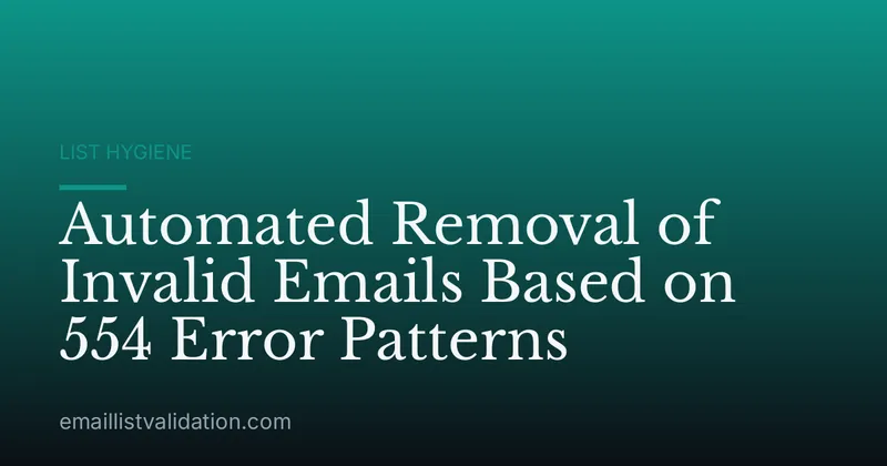 Automated Removal of Invalid Emails Based on 554 Error Patterns
