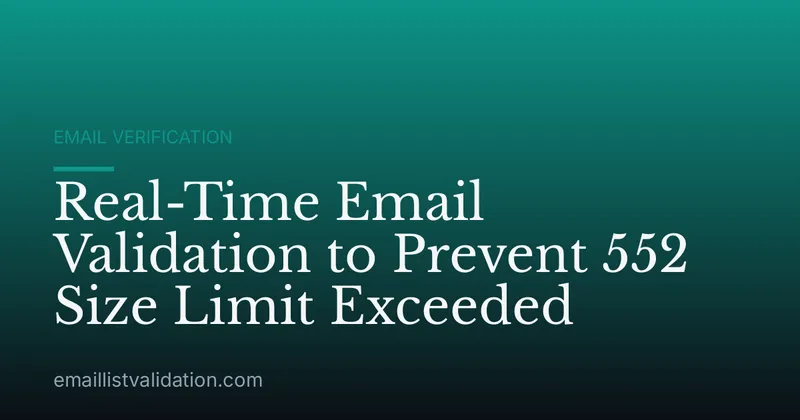 Real-Time Email Validation to Prevent 552 Size Limit Exceeded