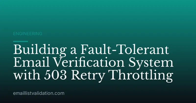 Building a Fault-Tolerant Email Verification System with 503 Retry Throttling