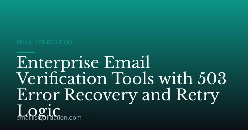 Enterprise Email Verification Tools with 503 Error Recovery and Retry Logic
