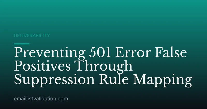 Preventing 501 Error False Positives Through Suppression Rule Mapping