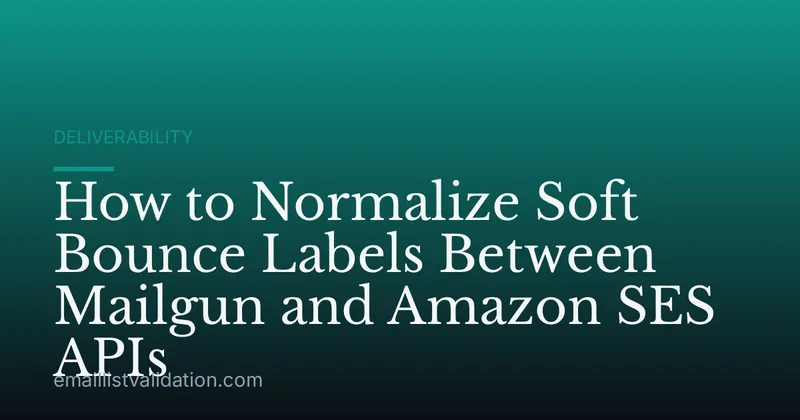How to Normalize Soft Bounce Labels Between Mailgun and Amazon SES APIs