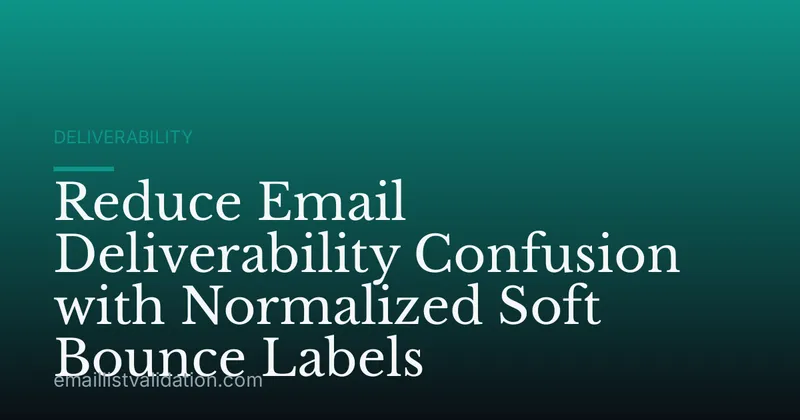 Reduce Email Deliverability Confusion with Normalized Soft Bounce Labels
