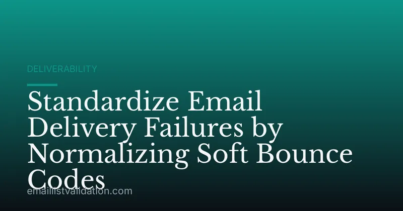 Standardize Email Delivery Failures by Normalizing Soft Bounce Codes