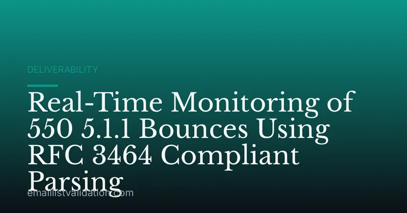 Real-Time Monitoring of 550 5.1.1 Bounces Using RFC 3464 Compliant Parsing