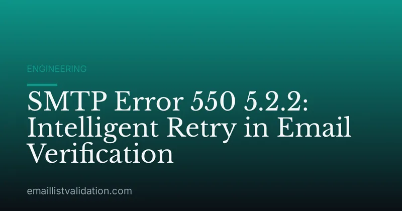 SMTP Error 550 5.2.2: Intelligent Retry in Email Verification
