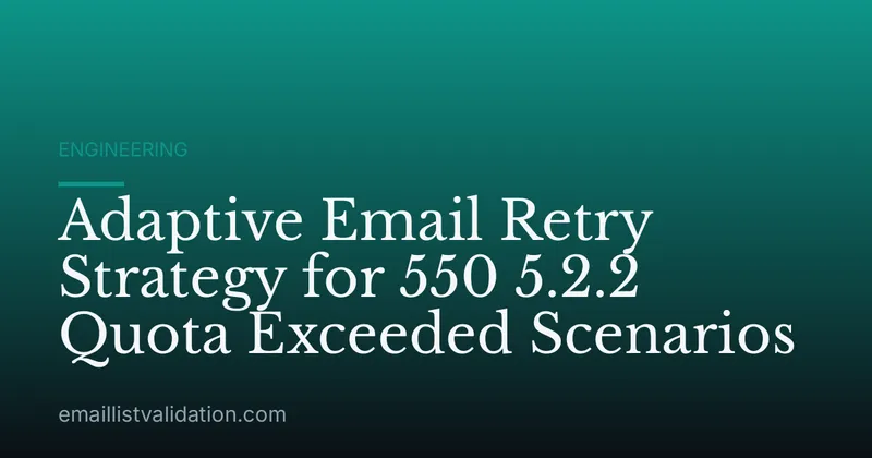 Adaptive Email Retry Strategy for 550 5.2.2 Quota Exceeded Scenarios