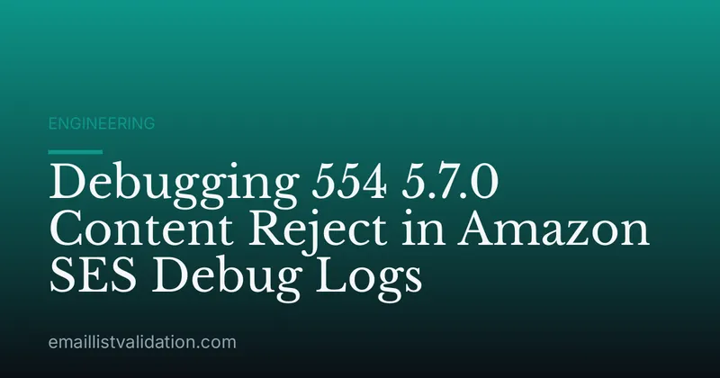 Debugging 554 5.7.0 Content Reject in Amazon SES Debug Logs