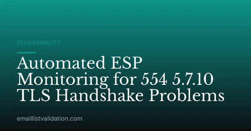 Automated ESP Monitoring for 554 5.7.10 TLS Handshake Problems