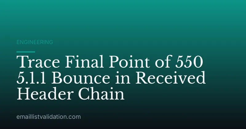 Trace Final Point of 550 5.1.1 Bounce in Received Header Chain