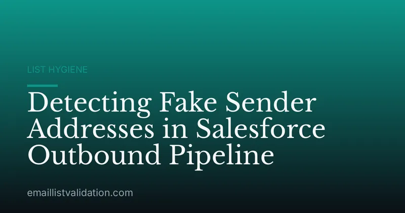 Detecting Fake Sender Addresses in Salesforce Outbound Pipeline