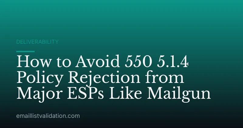 How to Avoid 550 5.1.4 Policy Rejection from Major ESPs Like Mailgun