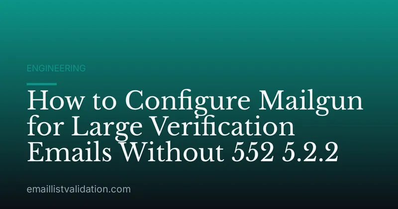 How to Configure Mailgun for Large Verification Emails Without 552 5.2.2