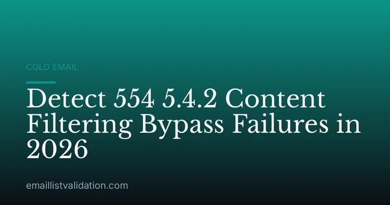 Detect 554 5.4.2 Content Filtering Bypass Failures in 2026