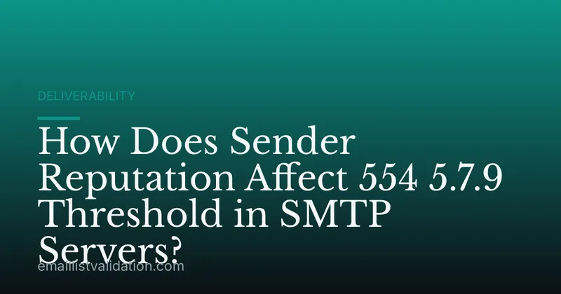 How Does Sender Reputation Affect 554 5.7.9 Threshold in SMTP Servers?
