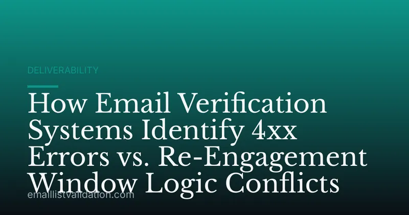 How Email Verification Systems Identify 4xx Errors vs. Re-Engagement Window Logic Conflicts
