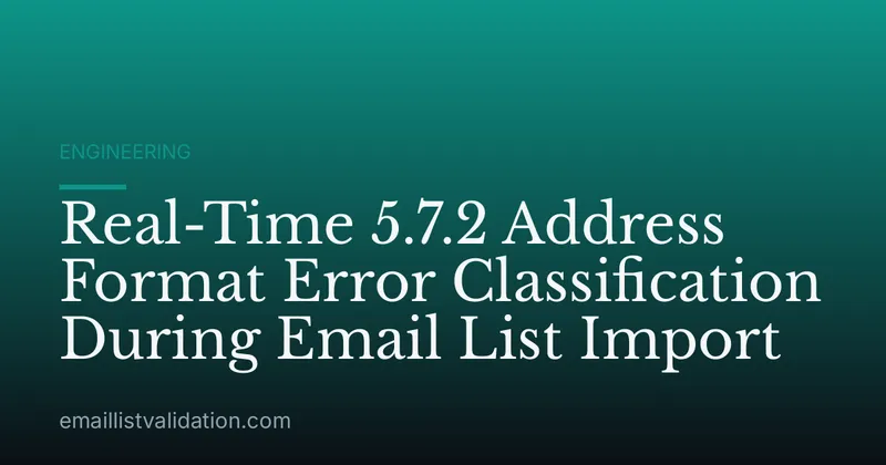 Real-Time 5.7.2 Address Format Error Classification During Email List Import