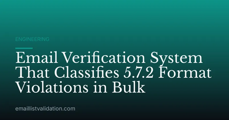 Email Verification System That Classifies 5.7.2 Format Violations in Bulk