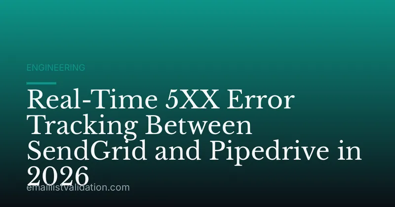 Real-Time 5XX Error Tracking Between SendGrid and Pipedrive in 2026