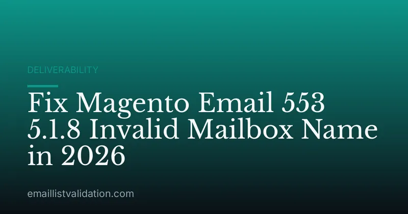 Fix Magento Email 553 5.1.8 Invalid Mailbox Name in 2026