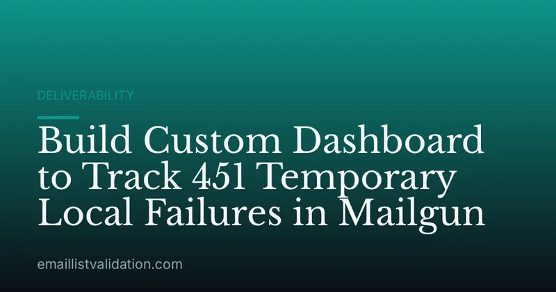 Build Custom Dashboard to Track 451 Temporary Local Failures in Mailgun