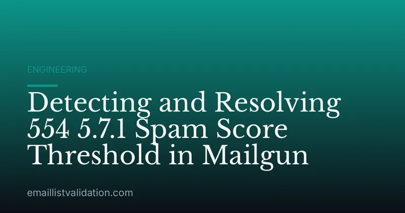 Detecting and Resolving 554 5.7.1 Spam Score Threshold in Mailgun