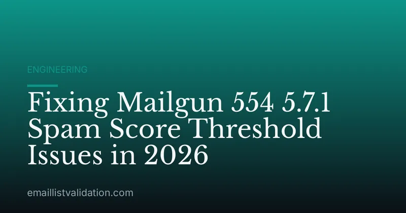 Fixing Mailgun 554 5.7.1 Spam Score Threshold Issues in 2026