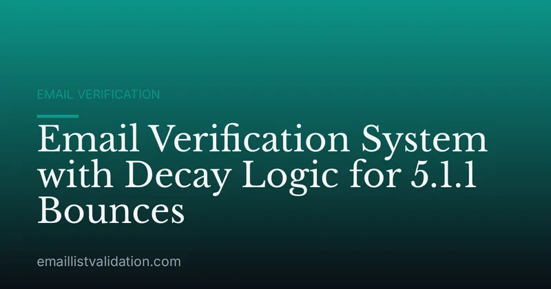 Email Verification System with Decay Logic for 5.1.1 Bounces