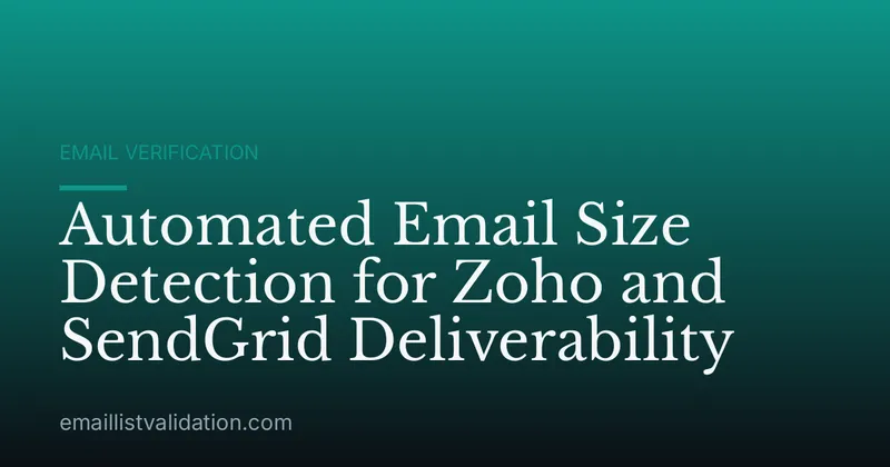 Automated Email Size Detection for Zoho and SendGrid Deliverability
