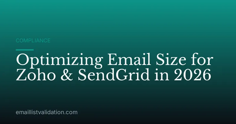 Optimizing Email Size for Zoho & SendGrid in 2026