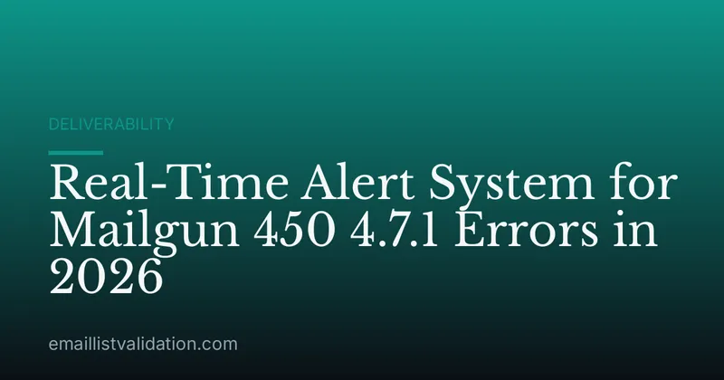 Real-Time Alert System for Mailgun 450 4.7.1 Errors in 2026