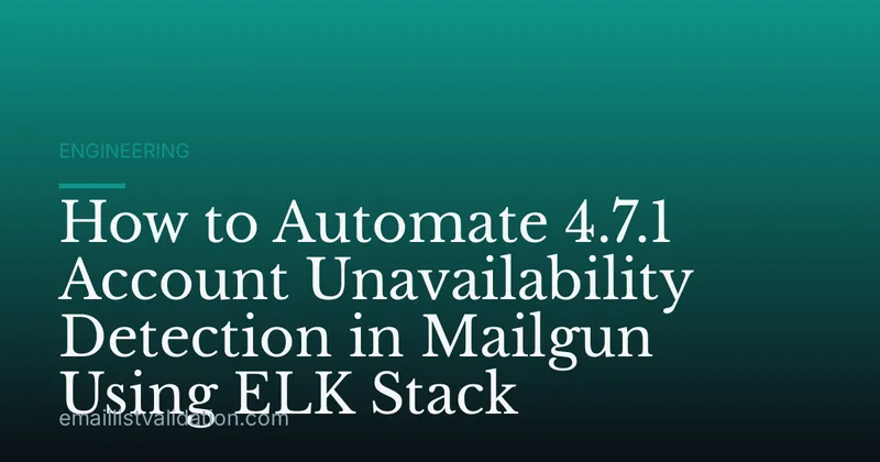 How to Automate 4.7.1 Account Unavailability Detection in Mailgun Using ELK Stack